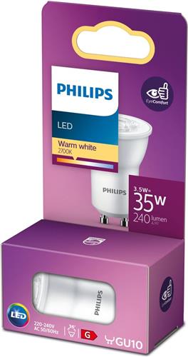 Philips LED Spot MR11 - 35 W - GU10 - warmwit licht