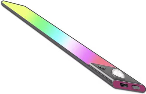 Motion Sensor Light - RGB Led verlichting met bewegingssensor - Zilver 40 cm - USB oplaadbaar - RGBW app bestuurd - Magnetische bevestiging - Kastverlichting - Slaapkamer - Wijnkast