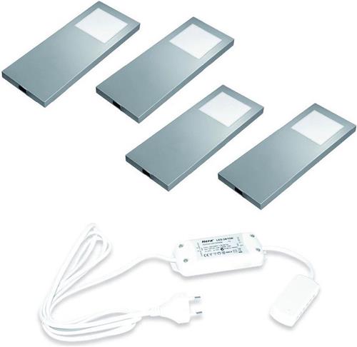 HERA Slim pad F LED keukenspot RVS (4 spots) incl. driver