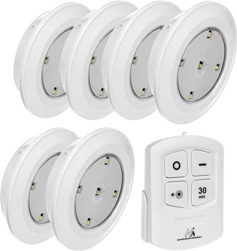 LED kastverlichting set - Met afstandsbediening - 6 LED spots