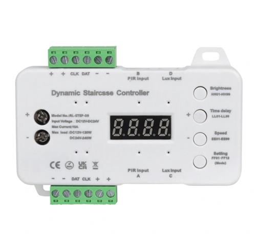 Dynamische trapverlichting set Basic 130 cm met profiel voor max. 16 treden - 12 programma's - Instelbare snelheid en lichtsterkte - Warm wit licht