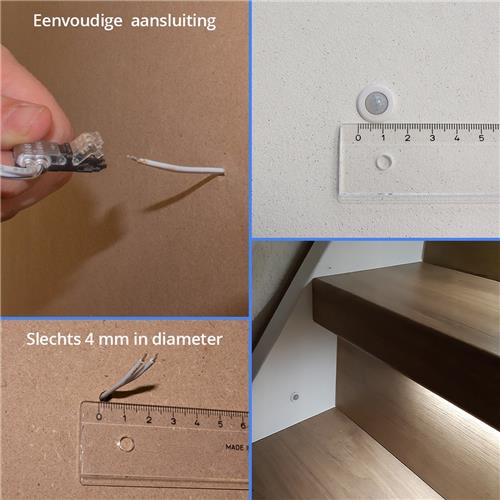 Led trapverlichting set met bewegingssensoren - Led strips 50 cm met warm wit licht - Werkt met de bekende verlichting apps - Basic set voor max. 16 treden - Bedienen via app