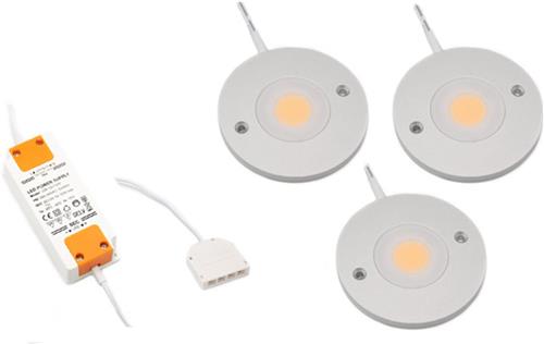 LED kastverlichting Kaya complete set van 3 spots
