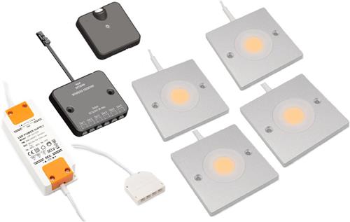 LED kastverlichting Alina complete set van 4 spots