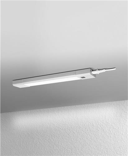 LEDVANCE Batterij-aangedreven armatuur LED: voor kastonderzijden, Linear LED Slim / 4 W, 220240 V, stralingshoek: 110, Warm wit, 3000 K, body materiaal: aluminum/polycarbonate (pc), IP20