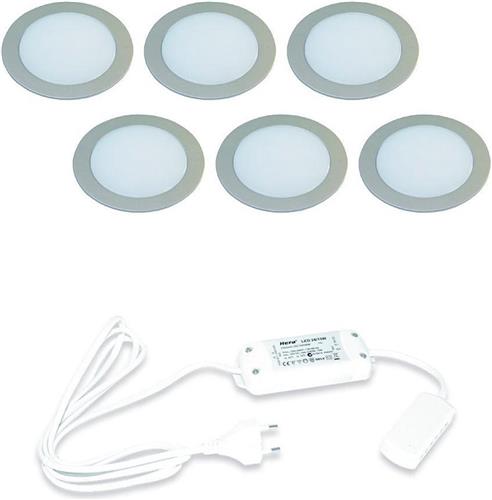 HERA FR-55 LED keukenspot RVS (set van 6)