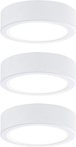 PAULMANN LED Onderbouwverlichting Pukk Ø 65 mm wit, 3 stuks