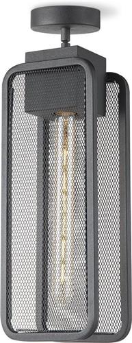 Home Sweet Home - Moderne LED Plafondlamp Weave - Zwart - 11/11/47,5cm - Vierkant - geschikt voor E27 fitting - Plafondlamp gemaakt van metaal