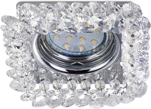 Spot Armatuur GU10 - Torna Dilomy - GU10 Inbouwspot - Vierkant - Chroom - Aluminium - 100mm