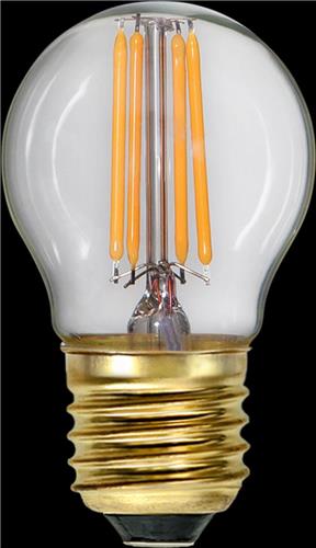 Kogellamp - E27 - 4W - Super Warm Wit <2200K - Dimbaar - Filament - Helder