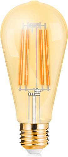 LED Lamp E27 Edison Filament - Kingtron - Amber 6W 540lm - 822 Zeer Warm Wit 2200K - ST64 - Dimbaar | Vervangt 45W
