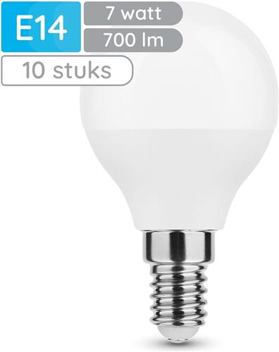 Modee E14 LED Lamp 7W - 700lm - 2700K - Warm Wit - LED Globe Mini P45 - Vervangt 54W Halogeen Gloeilamp - 10 stuks