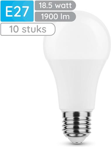 Modee E27 LED Lamp 18.5W - 1900lm - 2700K - Warm Wit - LED Globe A65 - 10 stuks
