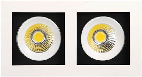 LED Spot - Inbouwspot Dubbel - Rechthoek 16W - Warm Wit 2700K - Mat Wit Aluminium - Kantelbaar 185x100mm