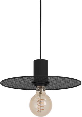 EGLO Ikeston Hanglamp - E27 - Ø 28 cm - industrieel - Zwart - Staal
