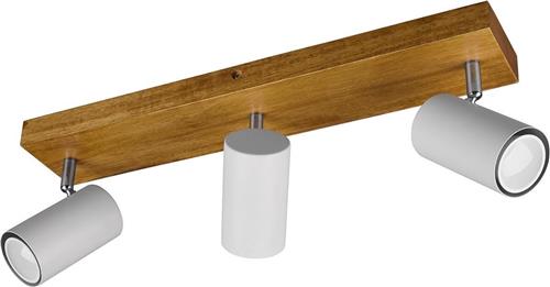 LED Plafondspot - Trion Milona - GU10 Fitting - 3-lichts - Rond - Mat Wit - Aluminium