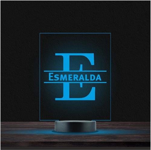 Led Lamp Met Naam - RGB 7 Kleuren - Esmeralda