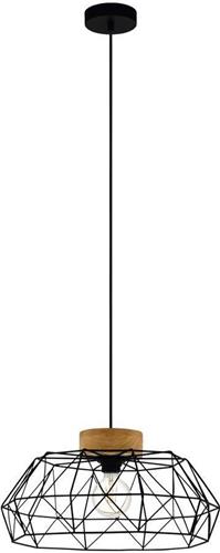 EGLO Padstow - Hanglamp - E27 - Ø? 45,5 cm - Zwart/Bruin