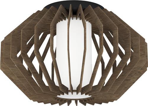 EGLO Rusticaria Plafondlamp - E27 - Ø 45 cm - Zwart/Bruin/Wit