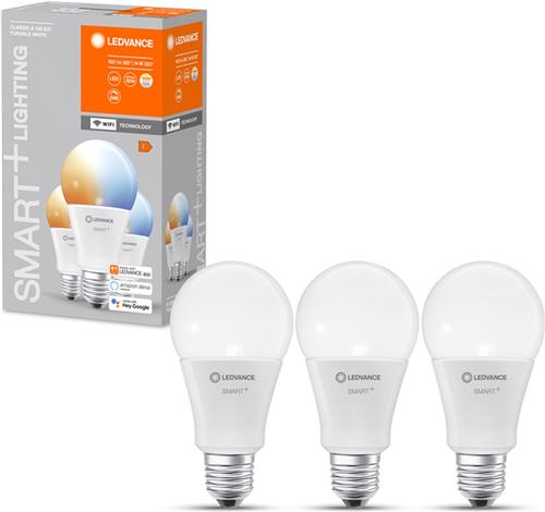 LEDVANCE LED lamp - Lampvoet: E27 - instelbaar wit - 27-65- K - 14 W - SMART+ WiFi Classic instelbaar wit