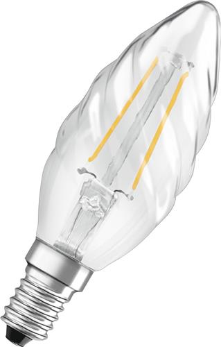 Osram Classic LED E14 Gedraaid candle Filament Helder 2.8W 250lm - 827 Zeer Warm Wit | Dimbaar - Vervangt 25W
