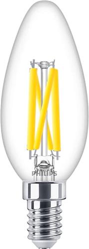 Philips MASTER LED E14 Kaars Filament Helder 3.4W 470lm - 922-927 Dim To Warm | Beste Kleurweergave - Dimbaar - Vervangt 40W