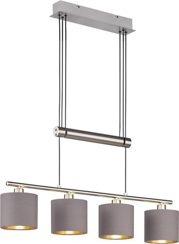 LED Hanglamp - Torna Gorino - E14 Fitting - 4-lichts - Rechthoek - Mat Bruin - Aluminium