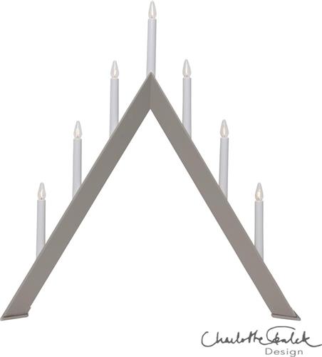 Star Trading lichtboog 'Arrow', groot, 7 lichtpunten, hout, beige