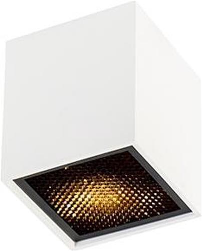 QAZQA qubo - Design Plafondspot | Spotje | Opbouwspot - 1 lichts - L 82 mm - Wit - Woonkamer | Slaapkamer | Keuken