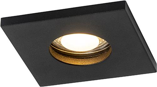QAZQA doku - Moderne Inbouwspot voor badkamer - 1 lichts - L 85 mm - Zwart -