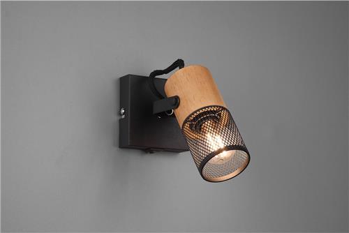 LED Wandspot - Torna Yosh - E14 Fitting - 1-lichts - Vierkant - Mat Zwart - Aluminium