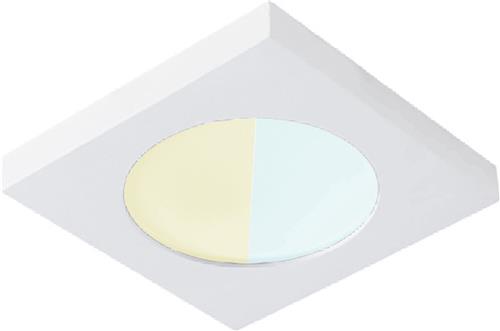 IP44 Inbouwspot Tindra met Philips HUE White Ambiance - spot - Wit - vierkant - voor badkamer / overkapping / buiten - IP44 - GU10 - Buitendiameter: 80MM - boorgat: 60-73MM - min. Inbouwdiepte: 60MM