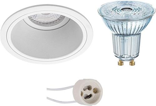 LED Spot Set - OSRAM Parathom PAR16 940 36D - Pragmi Minko Pro - GU10 Fitting - Dimbaar - Inbouw Rond - Mat Wit - 3.7W - Natuurlijk Wit 4000K - Verdiept - Ø90mm