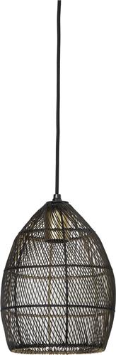 Light & Living Hanglamp Meya - Zwart/Goud - Ø20cm - Luxe - Hanglampen Eetkamer, Slaapkamer, Woonkamer