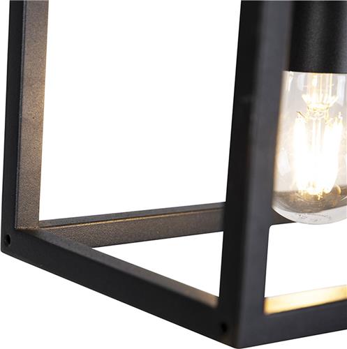 QAZQA cage - Industriele Hanglamp eettafel voor boven de eettafel | in eetkamer - 4 lichts - L 1000 mm - Zwart - Industrieel - Woonkamer