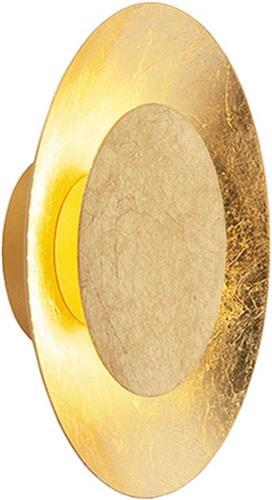 QAZQA sun - Moderne LED Plafondlamp - 1 lichts - Ø 215 mm - Goud/messing - Woonkamer | Slaapkamer | Keuken