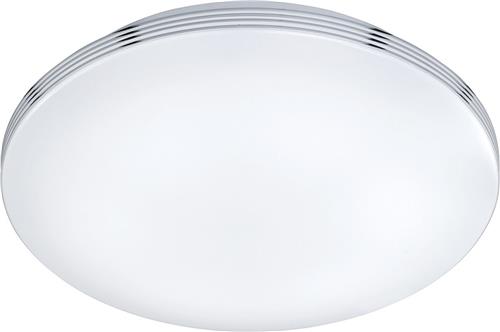 LED Plafondlamp - Badkamerlamp - Torna Apity - Opbouw Rond 18W - Spatwaterdicht IP44 - Warm Wit 3000K - Glans Chroom - Aluminium