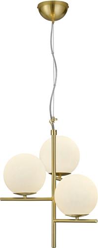 LED Hanglamp - Hangverlichting - Torna Pora - E14 Fitting - Rond - Mat Goud - Aluminium