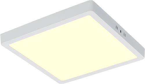 LED Paneel - 30x30 Warm Wit 3000K - 28W Opbouw Vierkant - Mat Wit - Flikkervrij