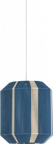 Light & Living Hanglamp Kozana - 36cm - Blauw/Crème
