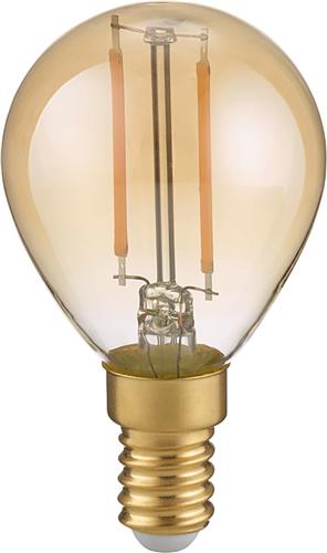 LED Lamp - Filament - Trion Tropin - E14 Fitting - 4W - Warm Wit-2700K - Dimbaar - Amber - Glas