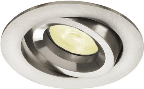 Inbouwspot Mika met Philips HUE White - inbouwspot - Nikkel / mat - rond - Voor binnen / woonkamer / keuken / slaapkamer - IP20 - GU10 - Buitendiameter: 81MM - boorgat: 70-75MM - min. Inbouwdiepte: 70MM