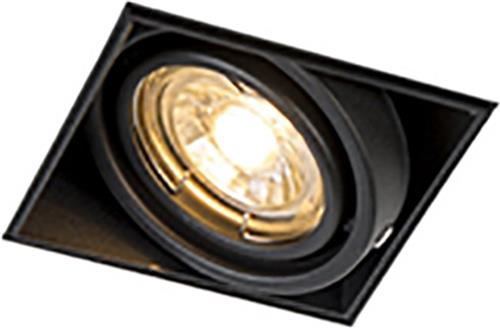 QAZQA oneon trimless 50 - Moderne Inbouwspot - 1 lichts - L 88 mm - Zwart - Woonkamer | Slaapkamer | Keuken