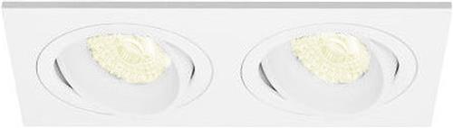 Inbouwspot Finsar met Philips HUE White - inbouwspot - Wit - dubbele verdiepte spot - Voor binnen / woonkamer / keuken / slaapkamer - IP20 - GU10 - Buitendiameter: Dubbele spot - boorgat: Vierkante uitsparing - min. Inbouwdiepte: 70MM