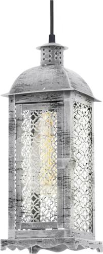 EGLO Vintage - Hanglamp - 1 Lichts - Antiek Zilver