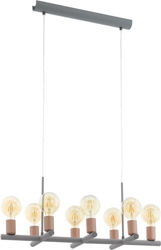 EGLO Adri 1 Hanglamp - E27 - Staal - Grijs