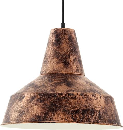 EGLO Vintage Somerton - Hanglamp - 1 Lichts - ø350 mm. - Koperkleurig