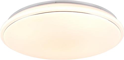 LED Plafondlamp - Plafondverlichting - Trion Turbo - 21W - Warm Wit 3000K - RGB - Dimbaar - Afstandsbediening - Rond - Mat Wit - Kunststof