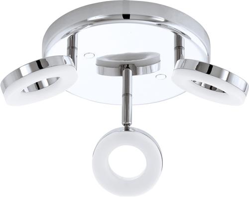 EGLO Gonaro - Spot - 3 Lichts - LED - Ø210 mm. - Chroom - Wit