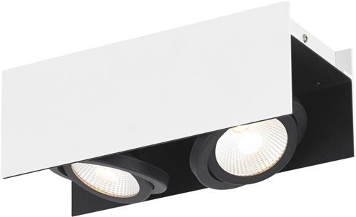 EGLO Vidago Plafondlamp - LED - 31 cm - Wit/Zwart - Dimbaar